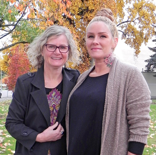 Joan Goosen and Tamara Brown have been working together to make PEARL Life Renewal Society a reality in Chilliwack. They are almost at their benchmark goal of $70,000. — Image Credit: Jessica Peters/ The Progress